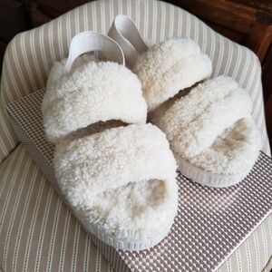 UGG sherpa platform slippers